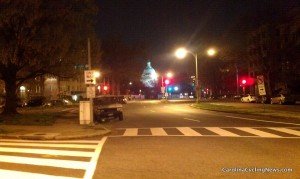 View of Capitol at end of Lobby Day
